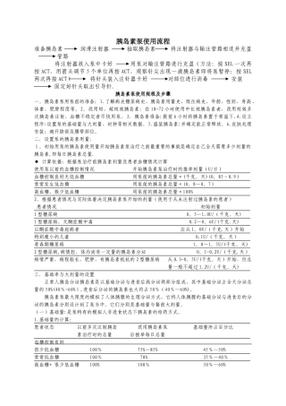 胰岛素泵使用流程图