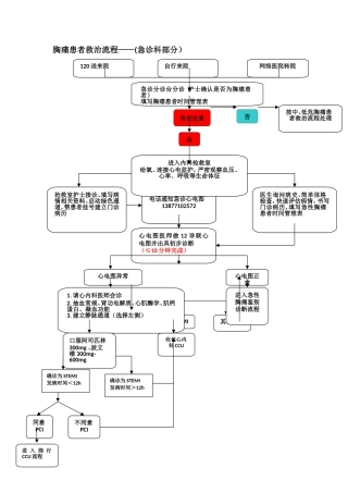 胸痛患者救治流程
