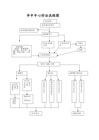 脑卒中诊治流程图