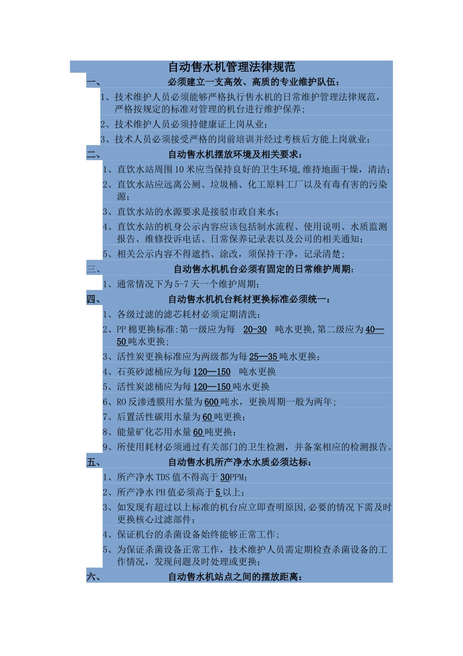 自动售水机管理规范_第1页
