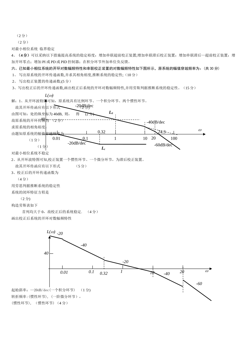 自动控制原理期末考试卷与答案_第3页