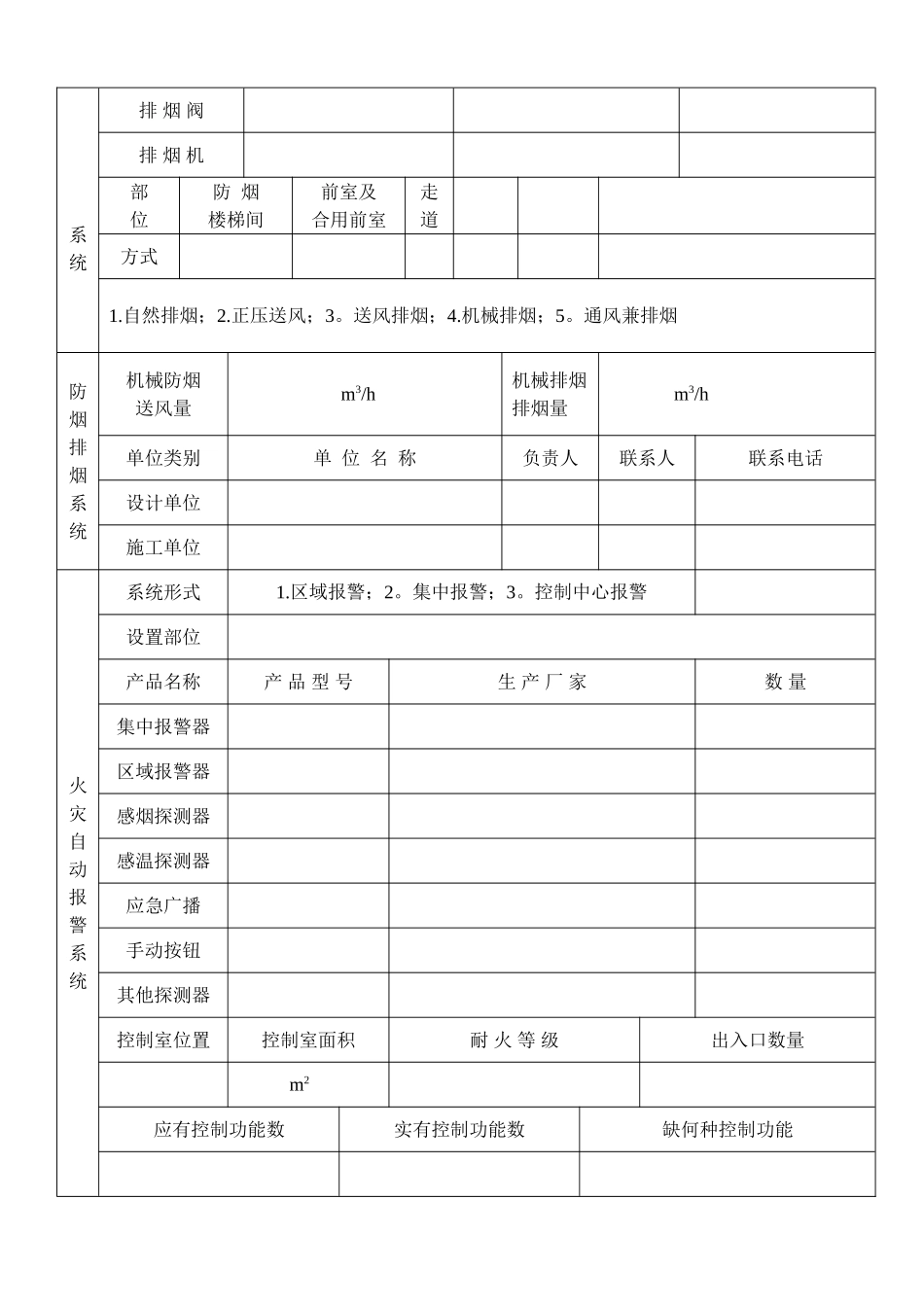 自动消防设施设计防火审核申报表_第2页