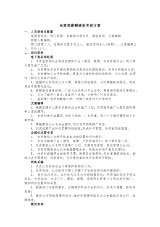 自媒体绩效KPI方案