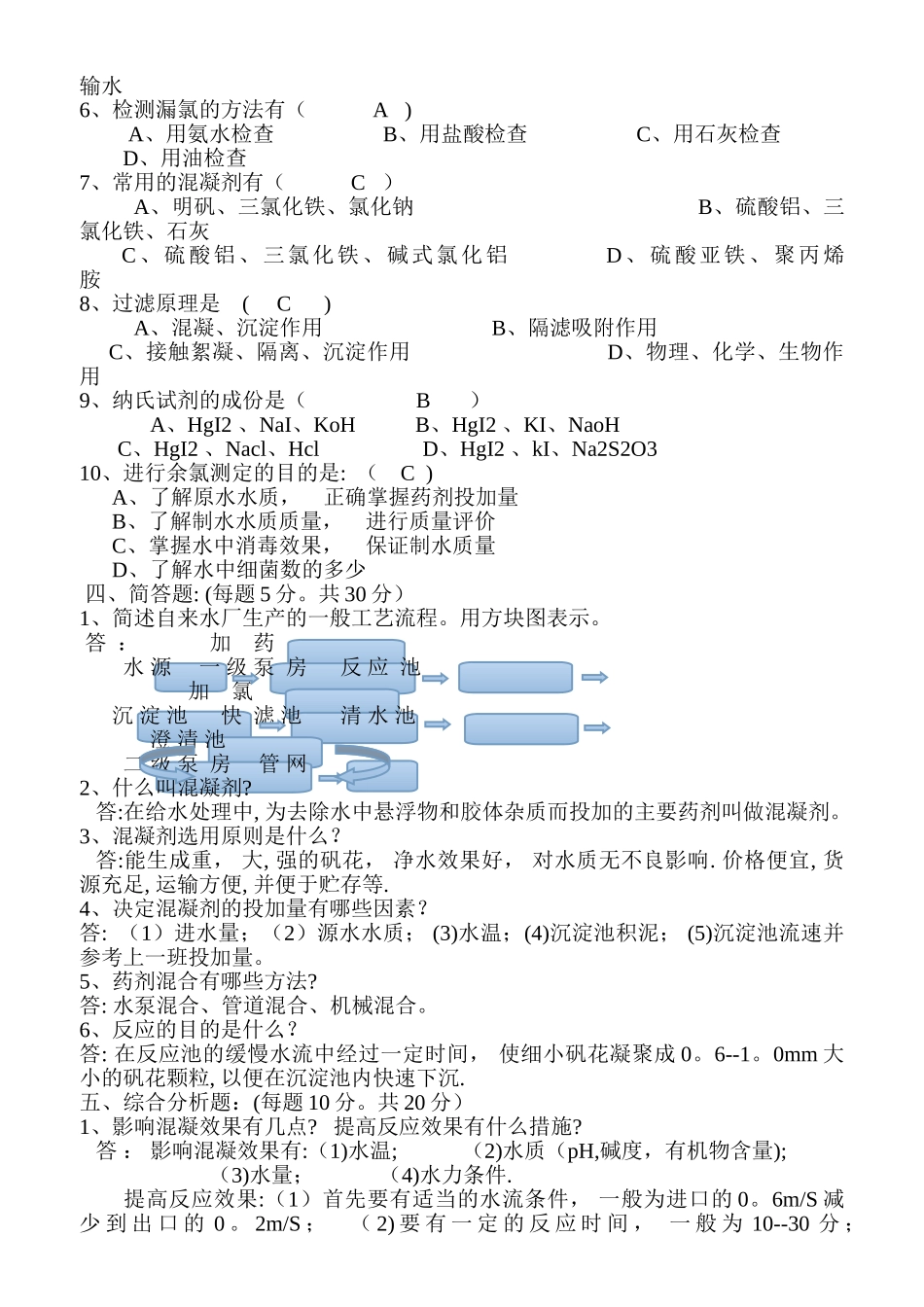 自来水公司初级试题及答案_第2页