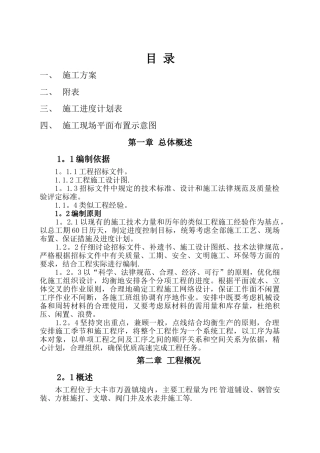 自来水管网工程施工组织设计