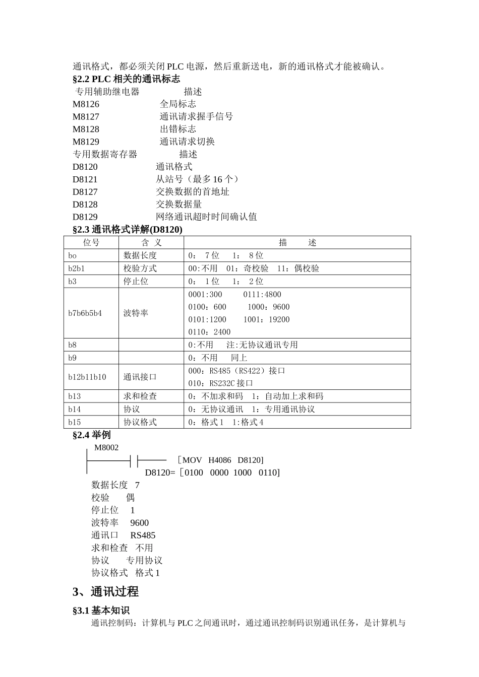 自编三菱PLC通讯协议_第3页