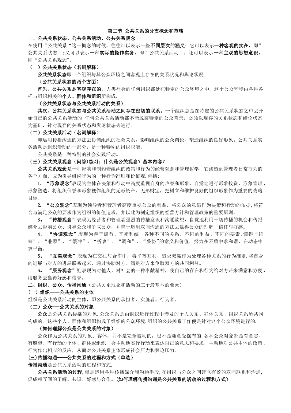 自考公共关系学完整笔记_第2页