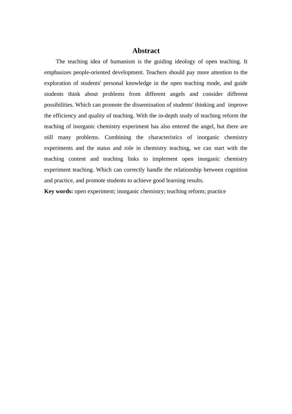 开放性实验在无机化学教学改革中的探索和实践_第2页