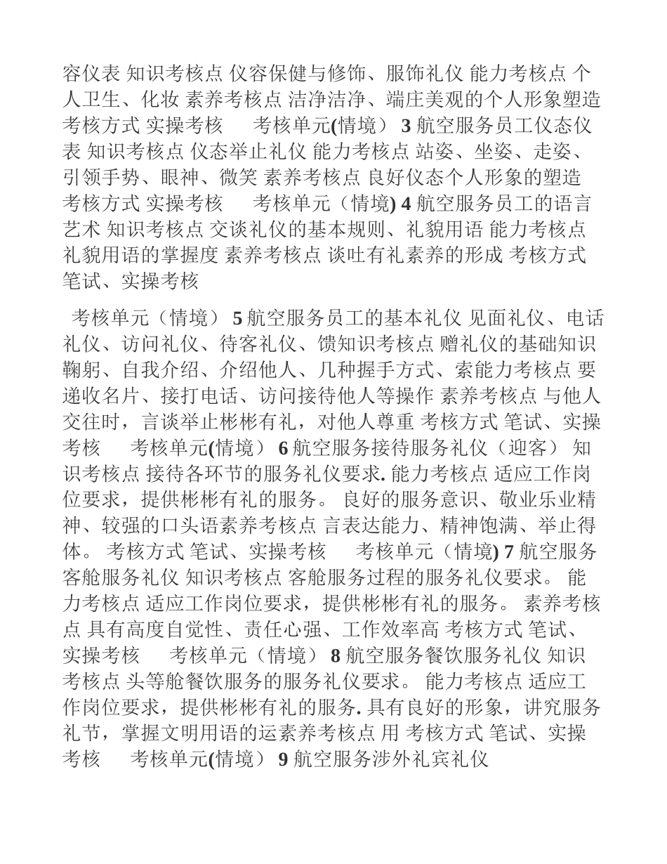 航空服务礼仪考纲[001]_第2页
