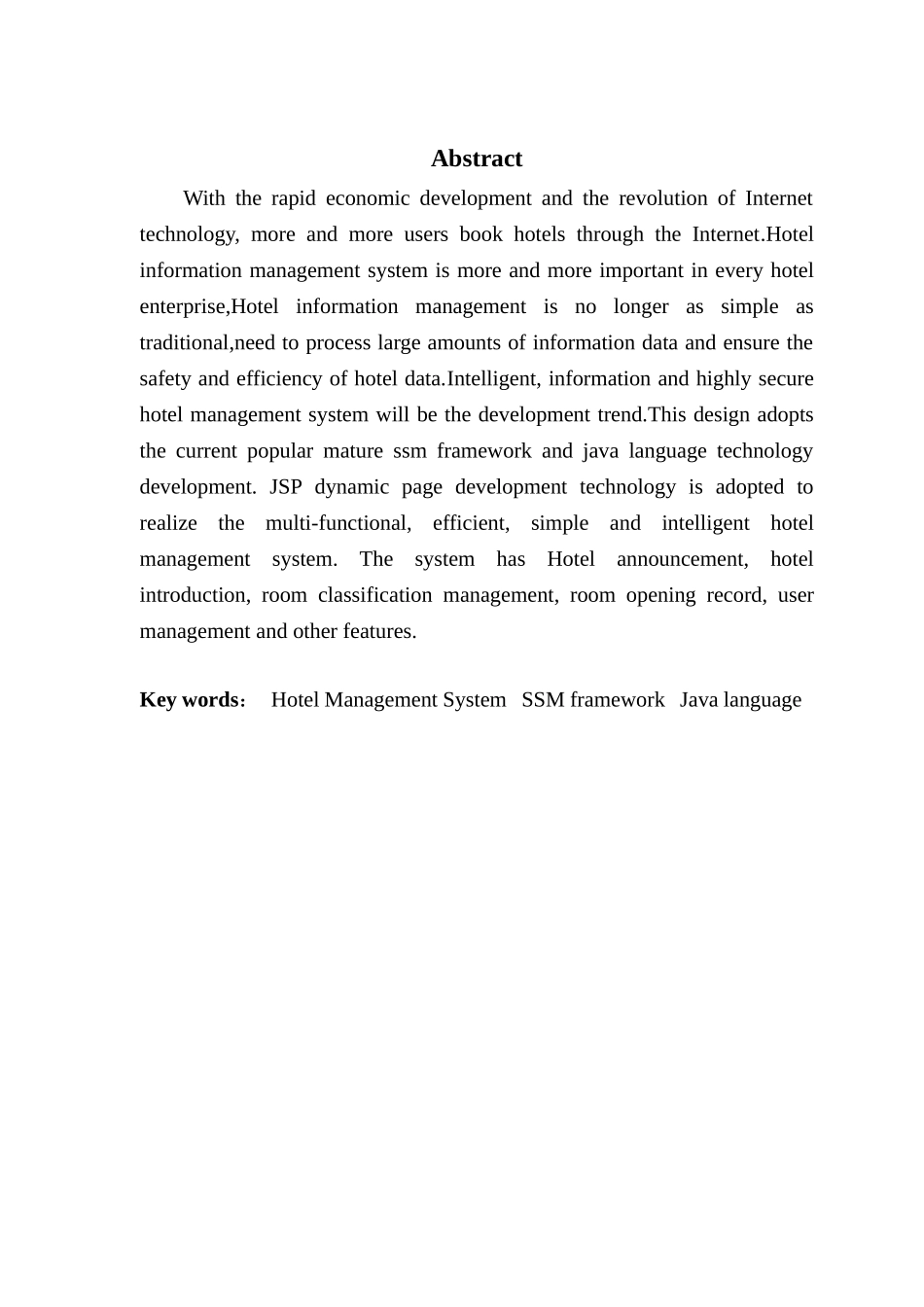 基于SSM框架的酒店管理系统的设计与实现_第2页
