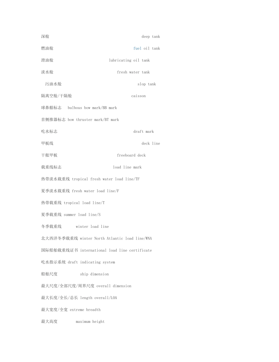船舶结构中英文对照_第2页