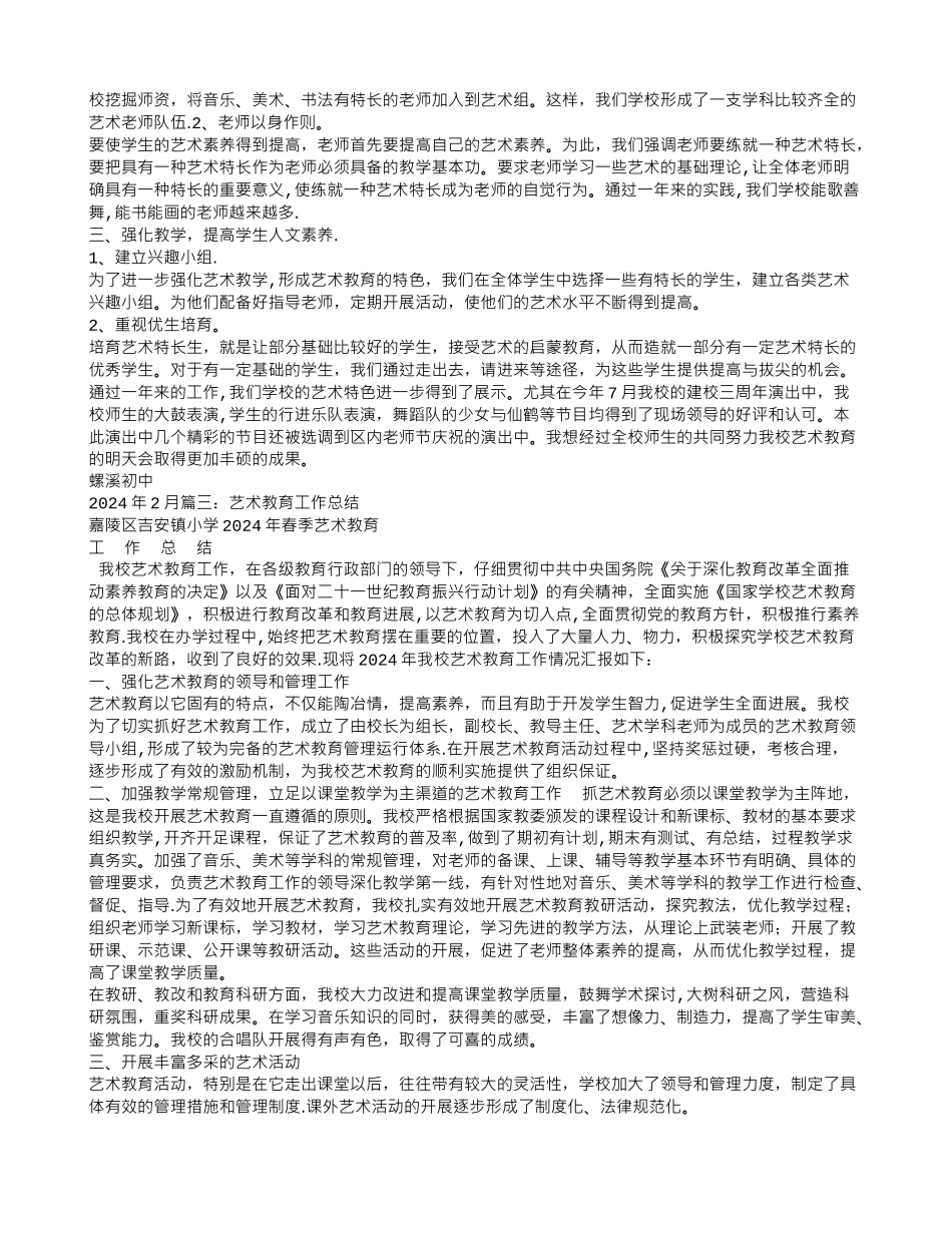 艺术培训学校工作总结_第3页