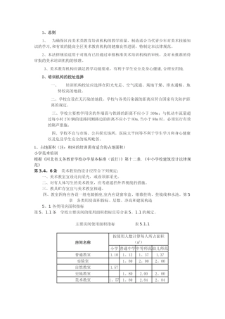 艺术教育培训机构评价标准