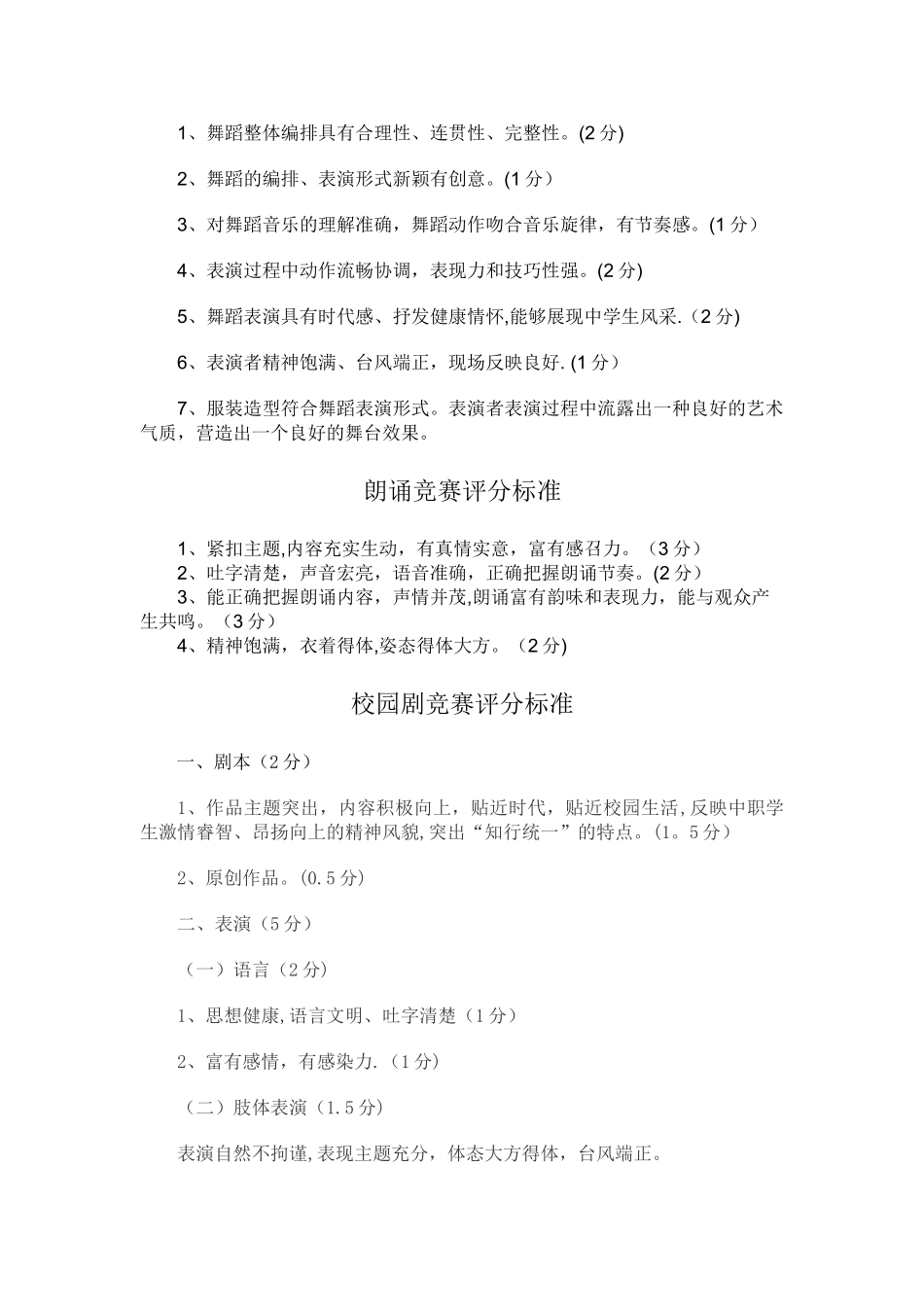 艺术节艺术表演类评分标准_第2页