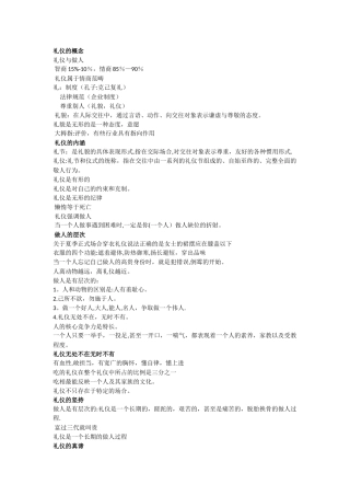 艾跃进口才艺术与社交礼仪笔记
