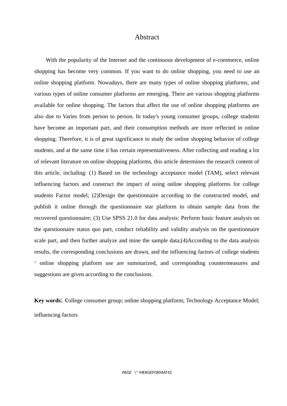 基于TAM的大学生网络购物平台使用影响因素分析论文设计_第2页