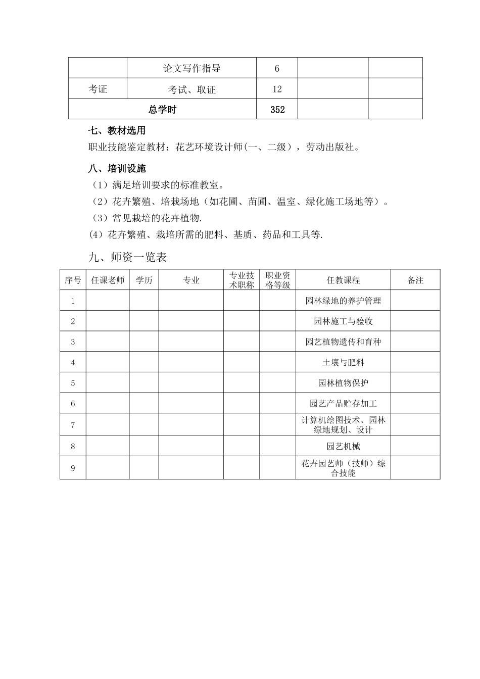 花卉园艺师培训计划_第3页