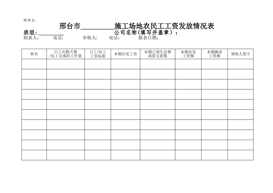 花名册、工资表、合同、结清证明_第2页