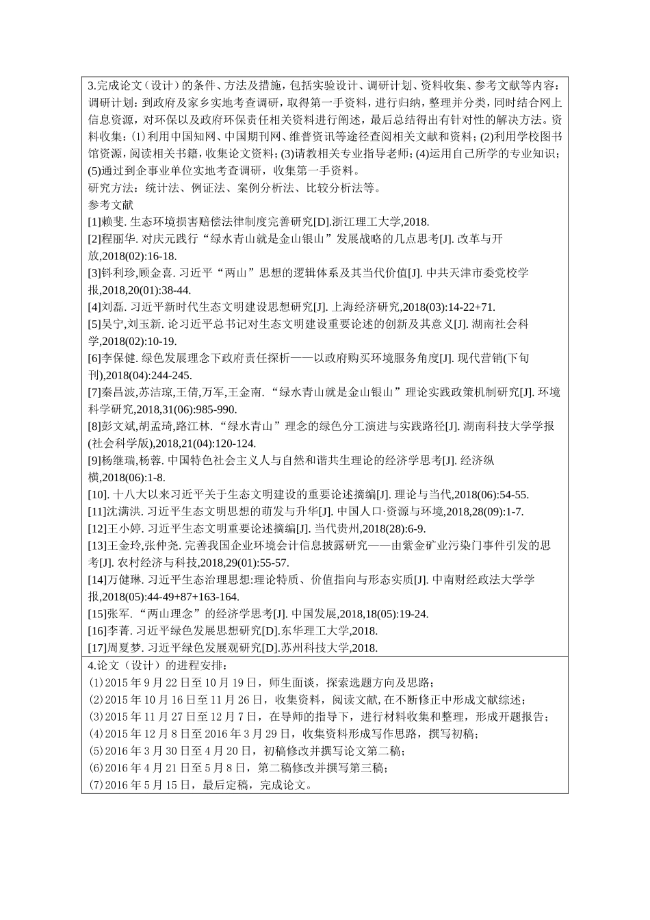 开题报告  环境工程专业 如何保护好家乡的绿水青山——基于政府环境保护责任的探究_第2页