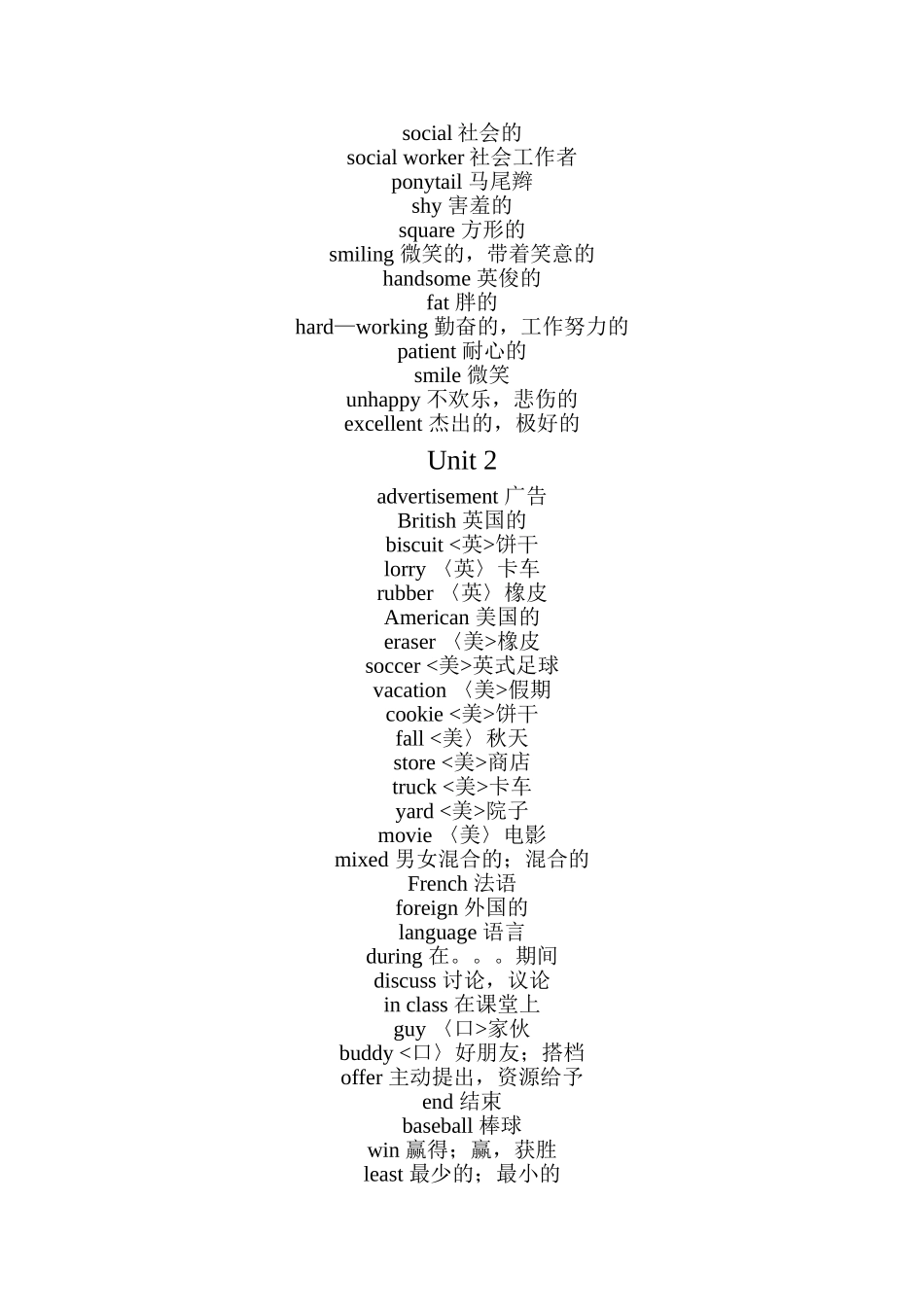 苏教版八年级上册英语词汇表_第2页