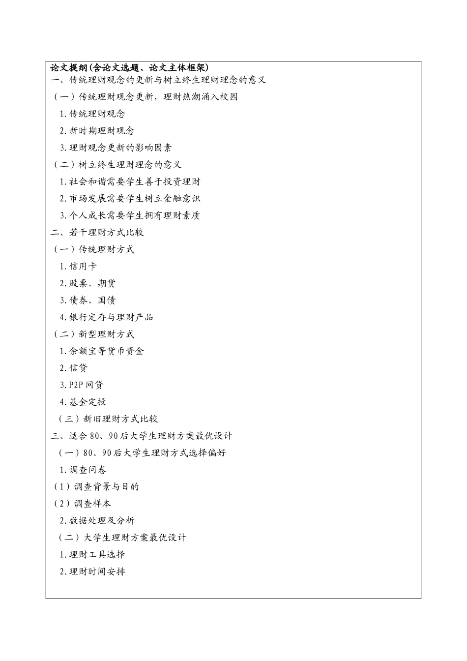 开题报告  会计学专业  80、90后大学生个人理财方式选择_第3页