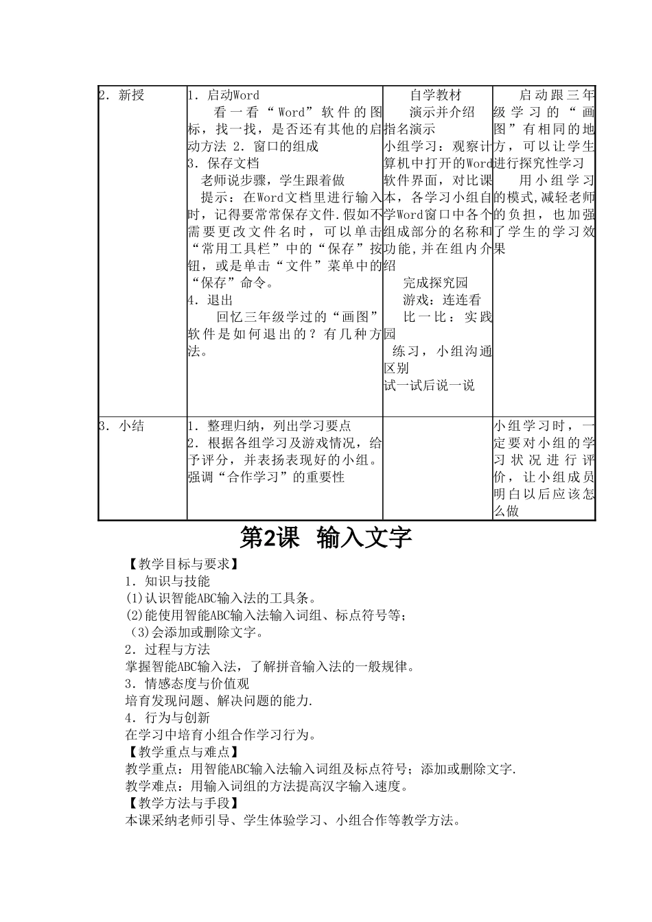 苏教版小学信息技术下册教案_第2页