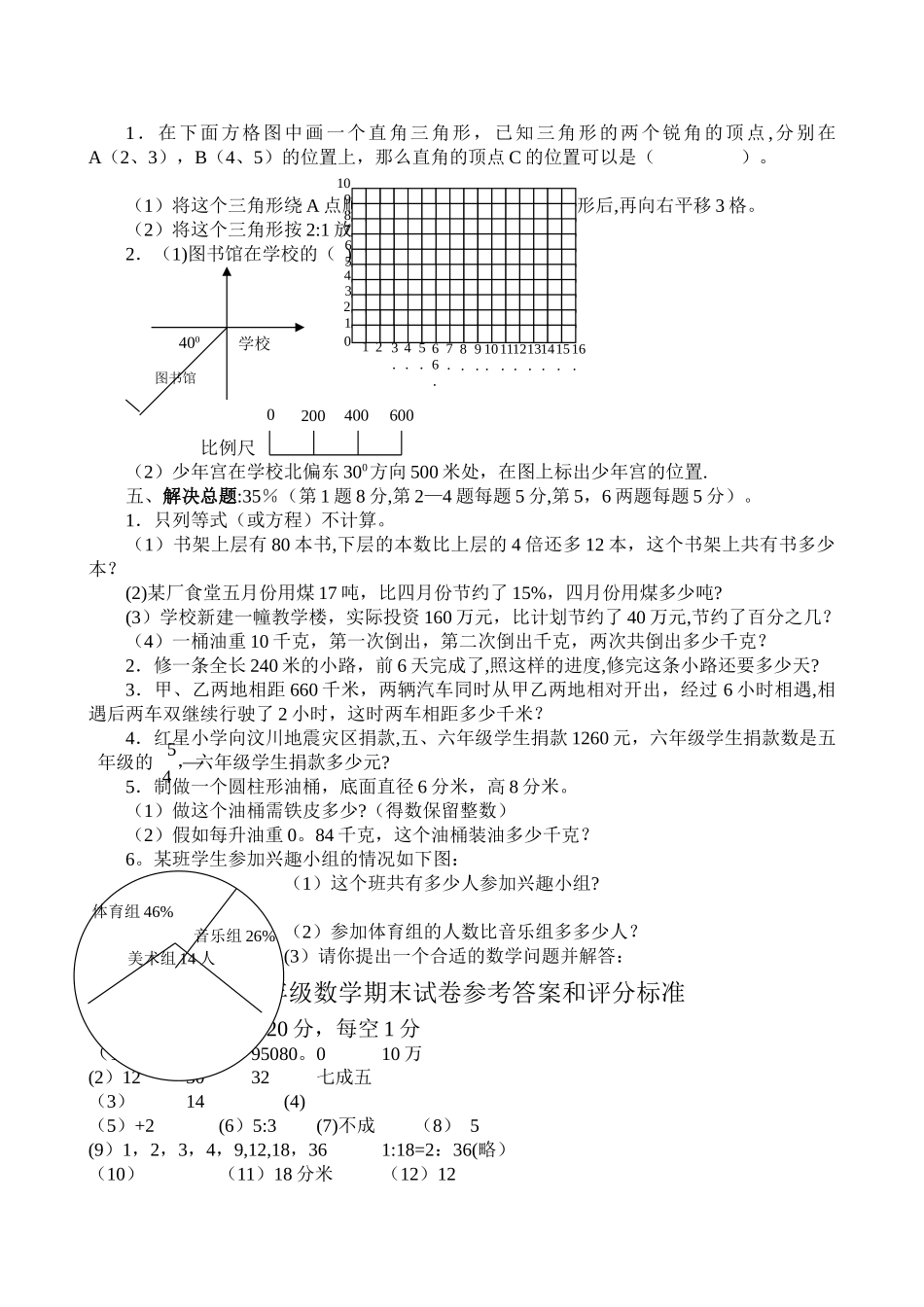 苏教版数学小学升初中毕业试卷附答案_第2页