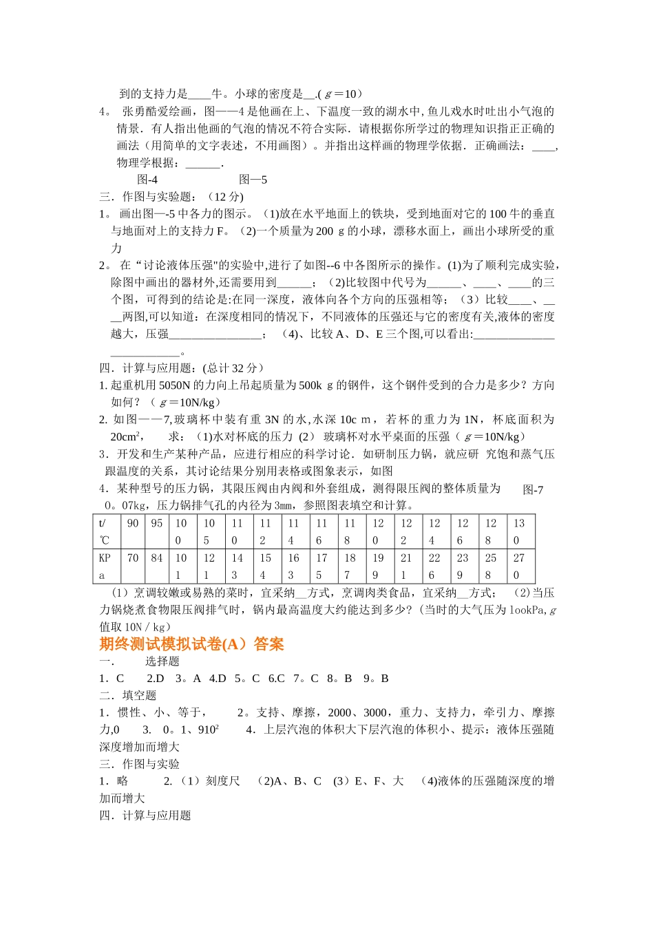 苏科版八年级下《期末测试模拟试卷》_第2页