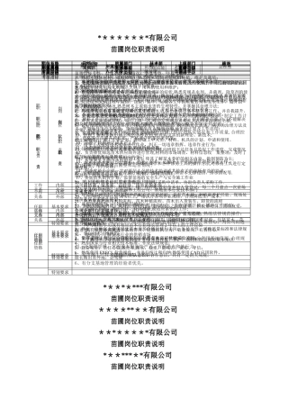 苗圃岗位职责说明