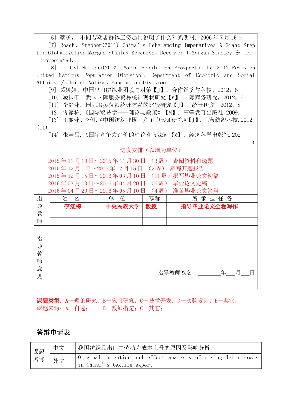 开题报告  会计学专业  我国纺织品出口中劳动力成本上升的原因及影响分析_第2页