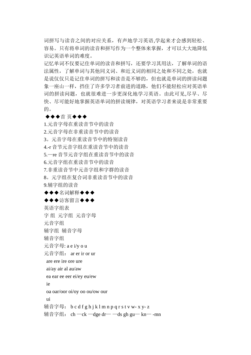 英语元音辅音发音规则表0_第2页