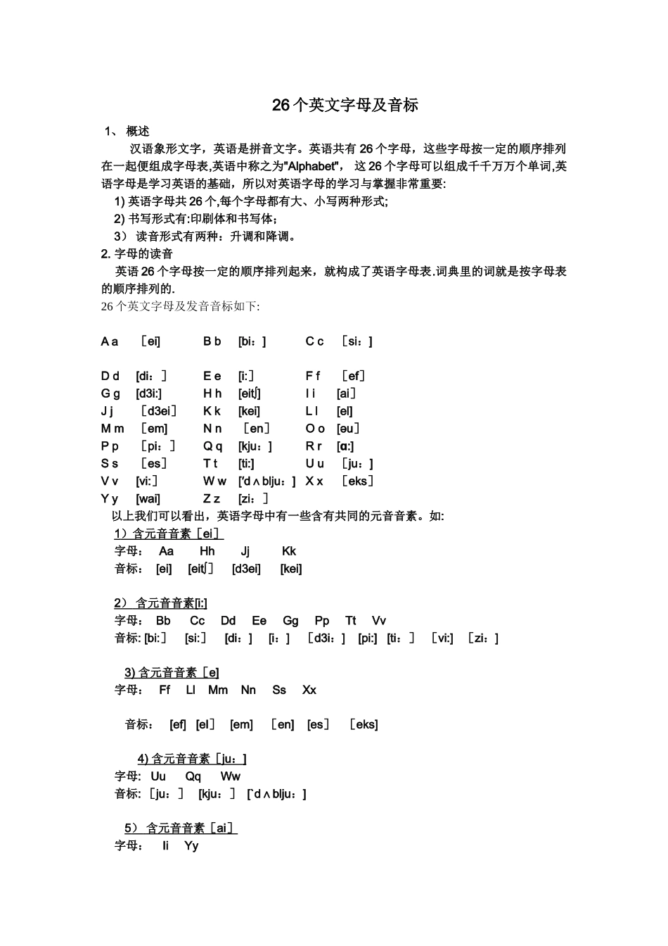 英语发音规则表_第1页