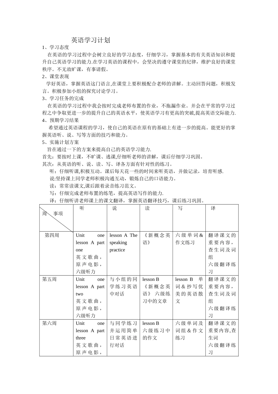 英语学习个人计划_第1页
