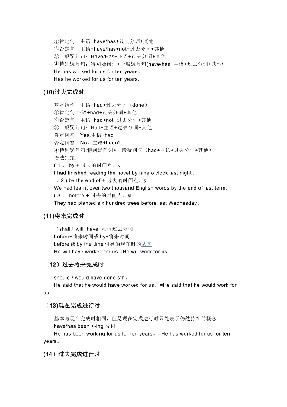 英语时态总结_第3页