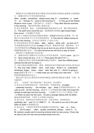 英语时态语法总结