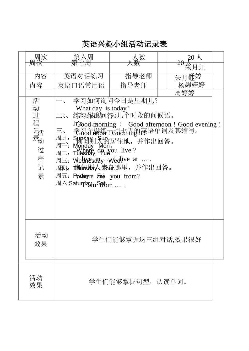 英语活动小组活动记录表_第3页
