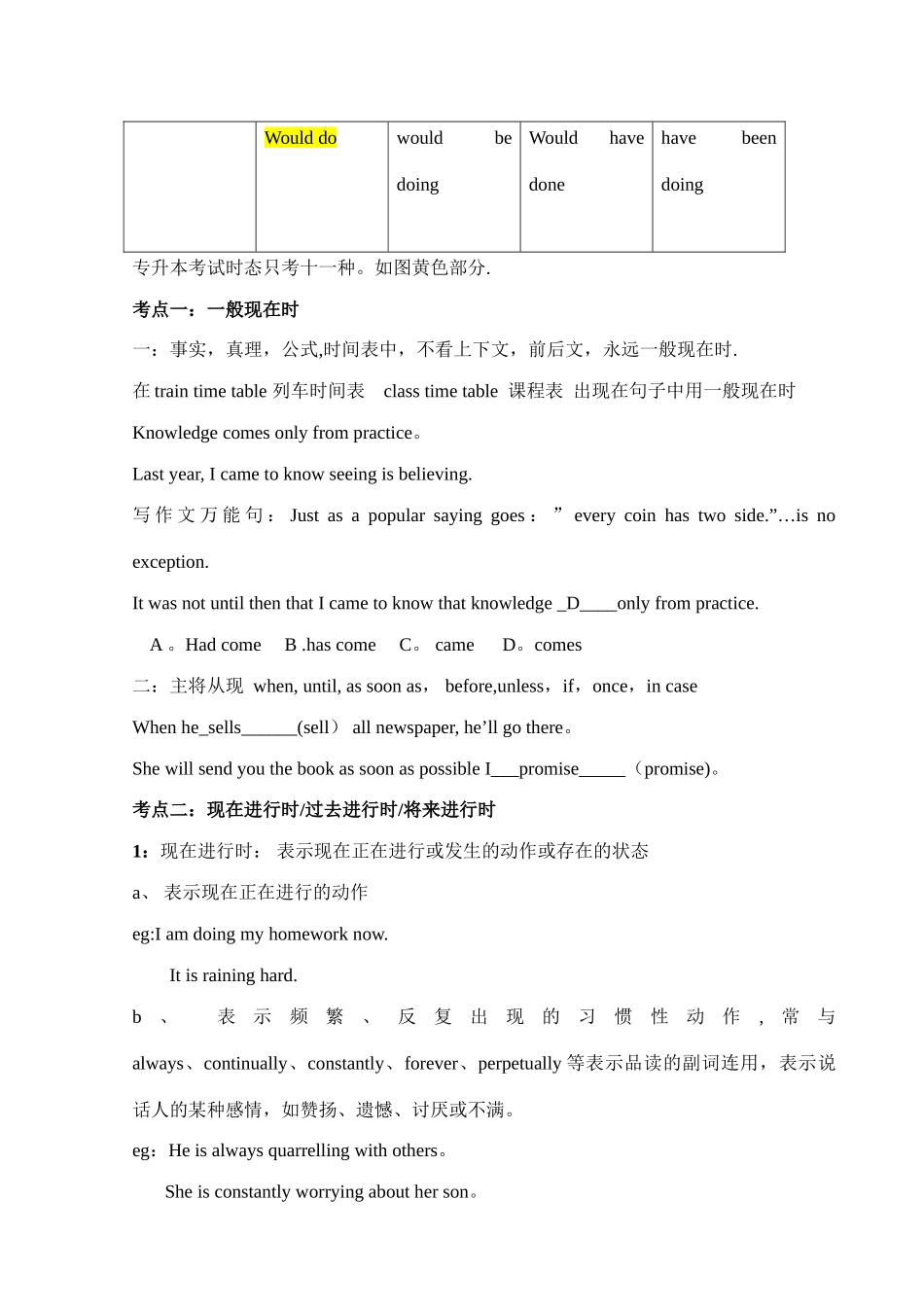 英语时态语态经典教案_第3页