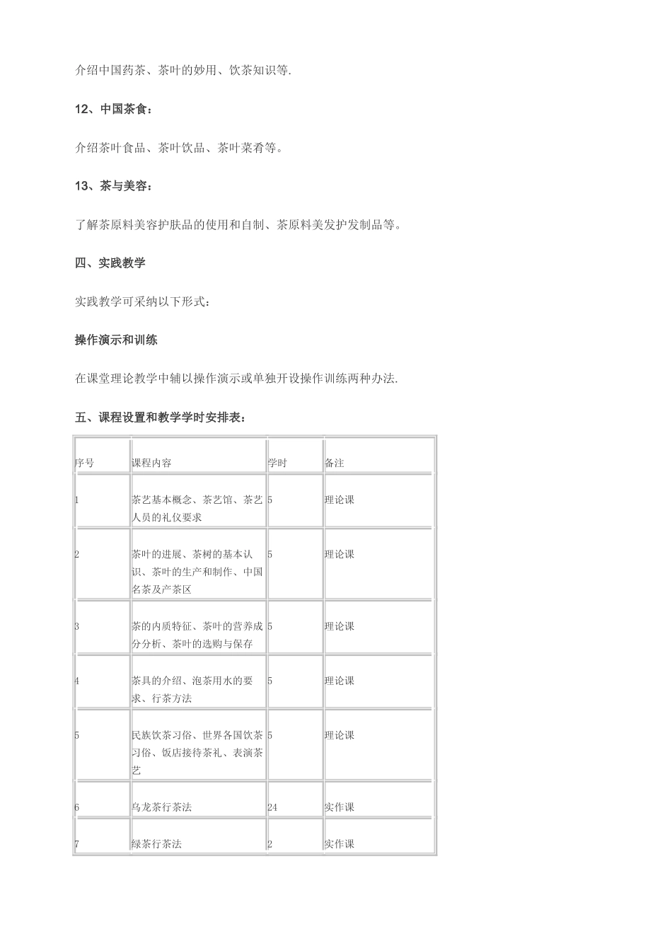 茶艺师培训计划_第3页