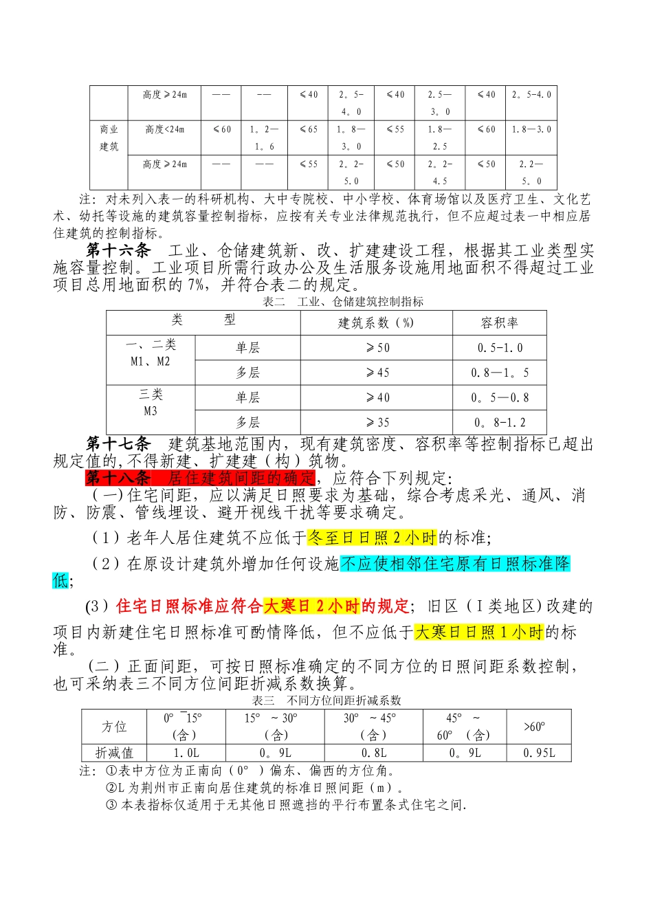 荆州市城市规划管理技术规定_第3页