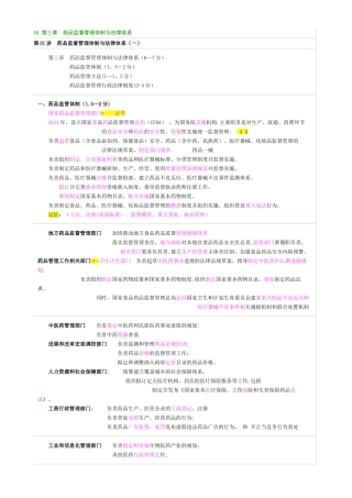 药事管理讲义03药品监督管理体制与法律体系--------江