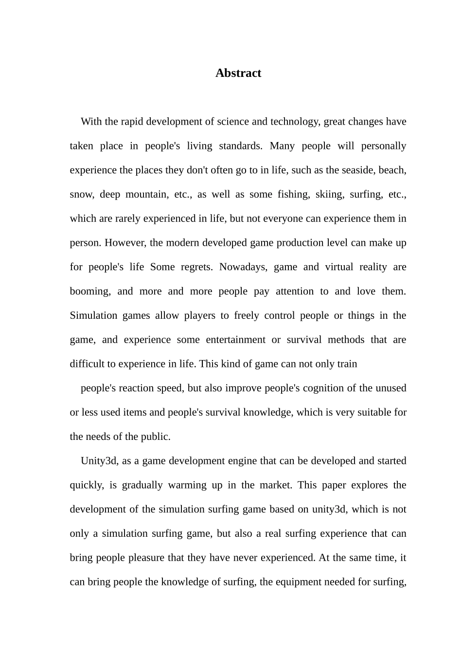 基于Unity3d的模拟冲浪游戏的设计与实现_第3页