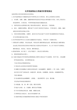 药品分类储存管理规定