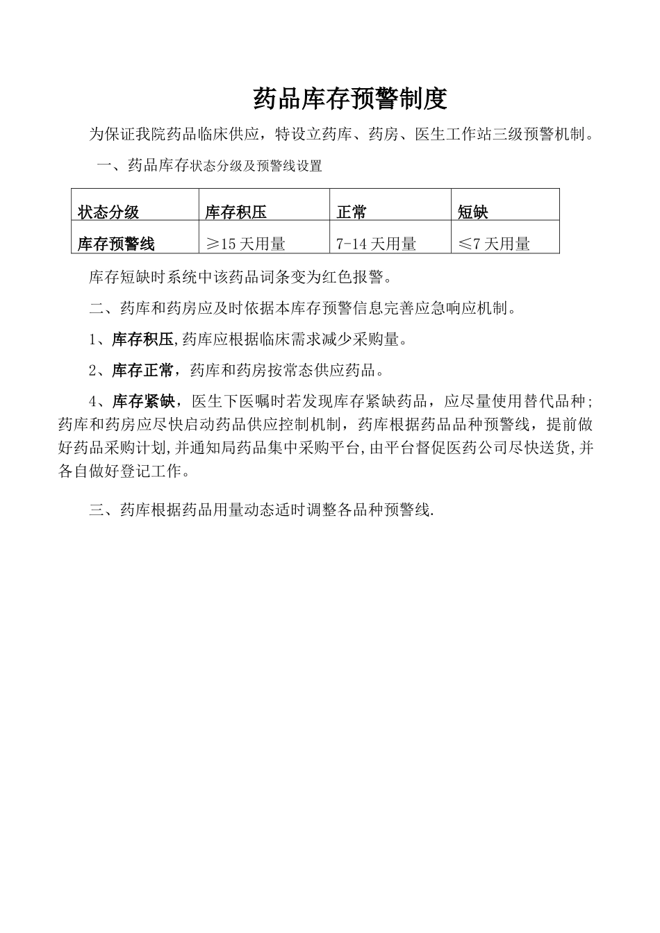 药品库存预警制度-_第1页