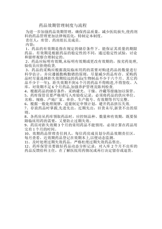 药品效期管理制度与流程