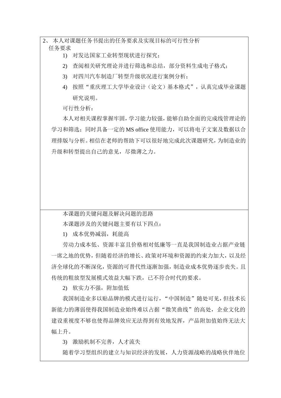 开题报告 企业管理专业  我国制造企业转型升级的制约因素及对策研究_第2页