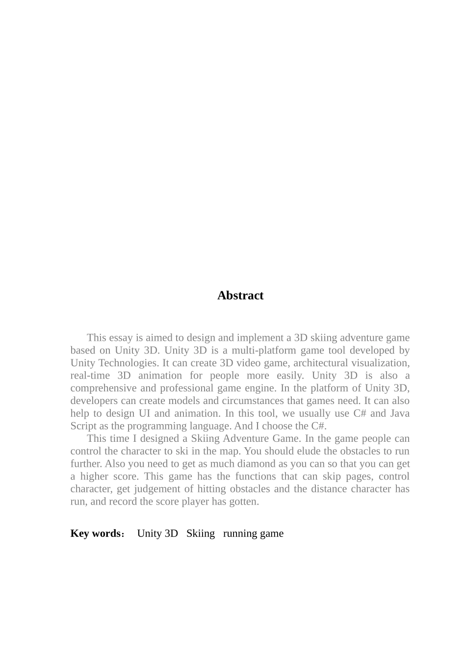 基于Unity3D滑雪游戏的设计与实现_第2页