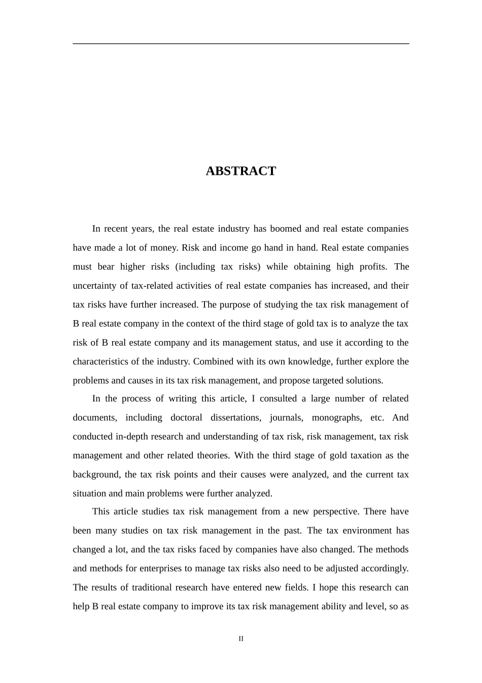 金税三期背景下B房地产公司纳税风险管理研究_第2页
