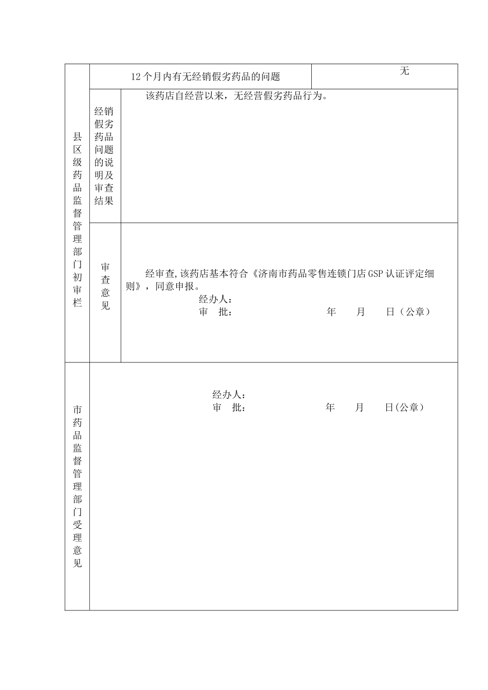 药店GSP认证认证申请书_第3页