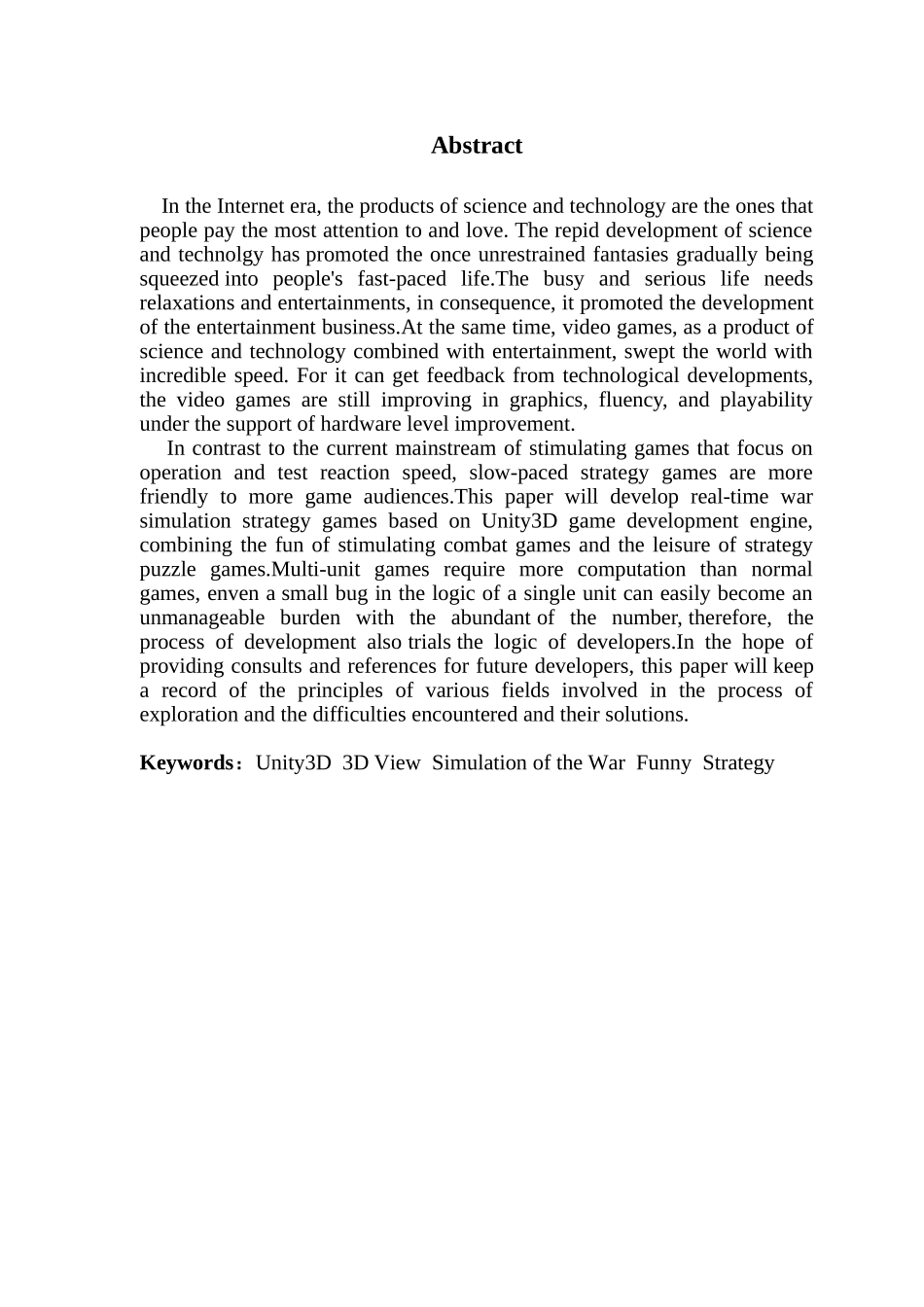 基于Unity3D战争模拟策略游戏的设计与实现_第2页