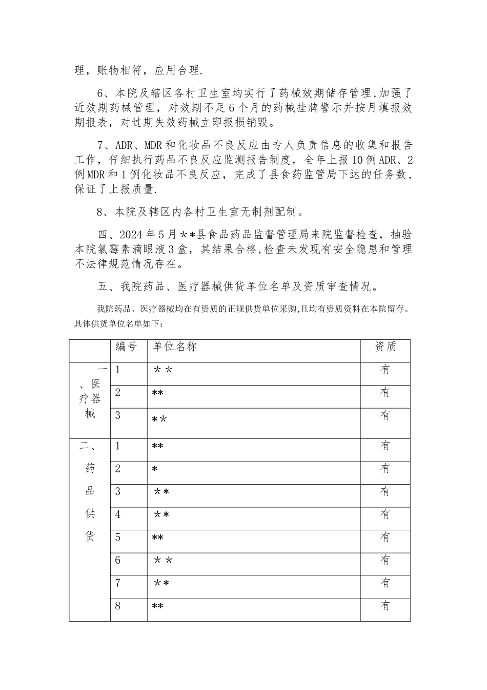 药械管理自查报告_第2页